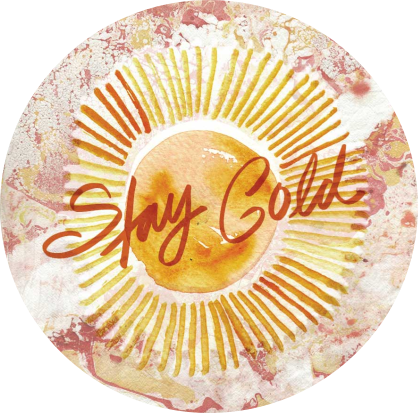 Stay Gold Circle Sticker