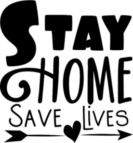 Stay Home Arrow Sticker