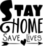 Stay Home Arrow Sticker