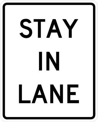 Stay In Lane Sticker