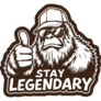 Stay Legendary Bigfoot Funny Sticker