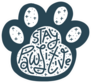 Stay Pawsitive Paw Print Sticker