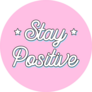 Stay Positive Stars Sticker