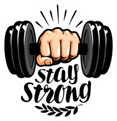 Stay Strong Lettering Sticker
