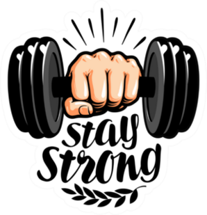 Stay Strong Lettering Sticker