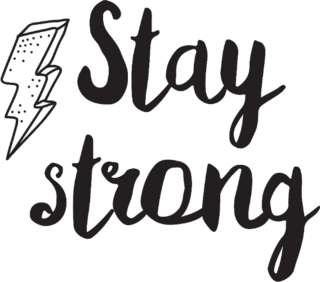 Stay Strong Script Sticker
