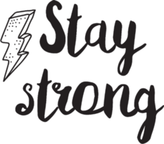 Stay Strong Script Sticker