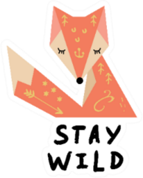 Stay Wild Bohemian Fox Sticker
