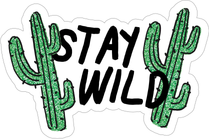 Stay Wild Cactus Sticker