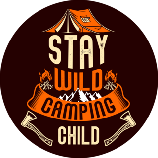 Stay Wild Camping Child Sticker