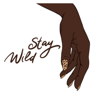 Stay Wild. Leopard Nail Polish, Manicure Sticker