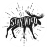 Stay Wild. Motivational Moose Sticker