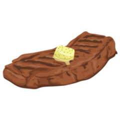 Steak With Butter Margarin On Top Illustration Sticker