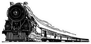 Steam Locomotive - Retro Train Sticker