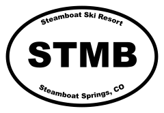 Steamboat Ski Resort Oval Sticker
