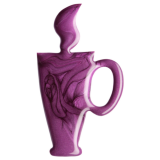 Steaming Coffee Mug In Purple Nail Polish Sticker