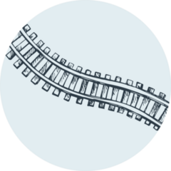 Steel Rails Train Track Sticker