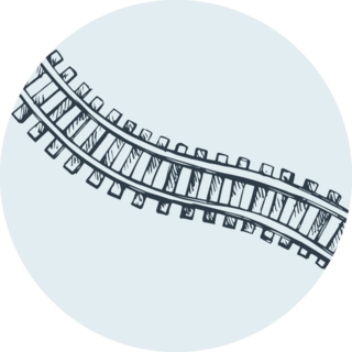 Steel Rails Train Track Sticker