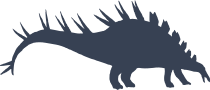 Stegosaurus Dinosaur With Long Spikes Sticker