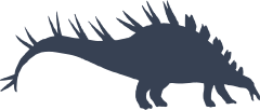Stegosaurus Dinosaur With Long Spikes Sticker
