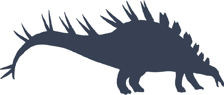 Stegosaurus Dinosaur With Long Spikes Sticker