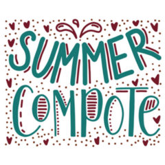 Stewed Fruit Lettering Summer Compote Sticker