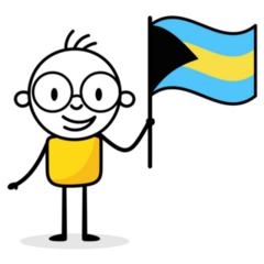 Stick Man Bahamas Sticker