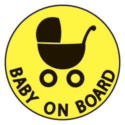 Sticker Baby On Board Circle 