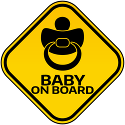 Sticker Baby On Board Pacifier
