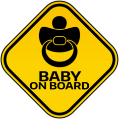 Sticker Baby On Board Pacifier