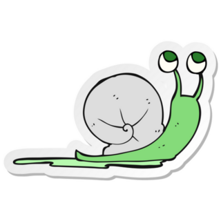 Sticker Of A Cartoon Snail