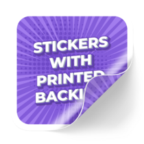 Stickers with Printed Backing example