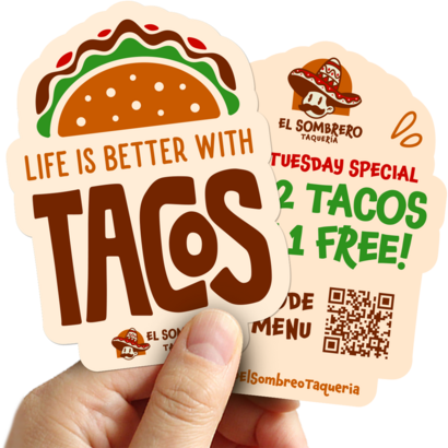 Stickers With Printed Backing