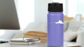 Stingray Manta Ray Side View Swimming Sticker on a Water Bottle (New) example