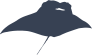 Stingray Manta Ray Silhouette Sticker
