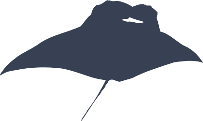 Stingray Manta Ray Silhouette Sticker