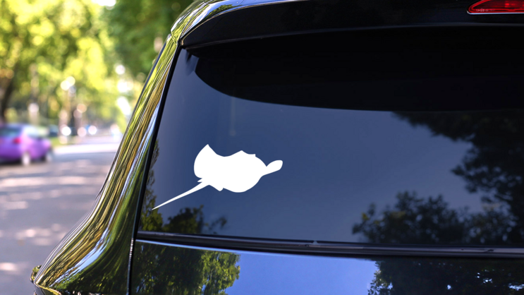 Stingray Manta Ray with Stinger Sticker on a Rear Car Window (New) example