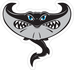 Stingray Mascot Sticker
