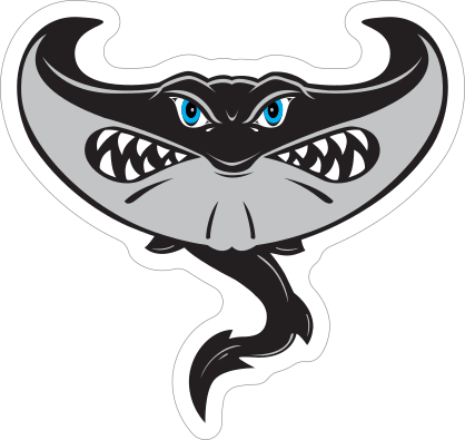 Stingray Mascot Sticker
