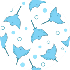 Stingray Pattern Design Undersea Sticker