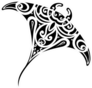 Stingray Tattoo In Maori Ethnic Style Sticker