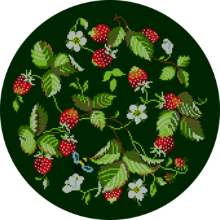 Stitch Strawberry Wreath Sticker