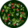 Stitch Strawberry Wreath Sticker