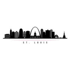 St.louis Skyline Horizontal Banner. Silhouette  Sticker