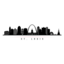 St.louis Skyline Horizontal Banner. Silhouette  Sticker