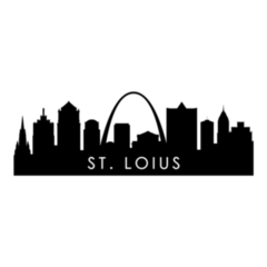 St.louis Skyline Silhouette Sticker