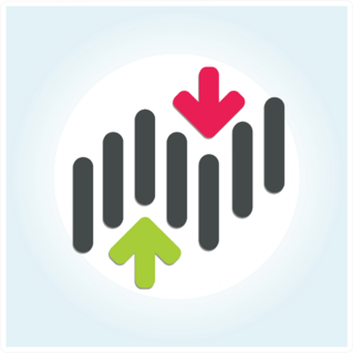 Stock Market Graph Symbol Sticker