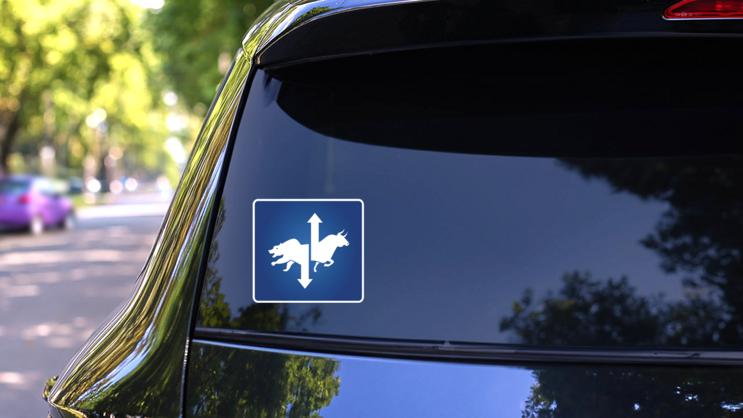 Stock Market Symbol Sticker on a Rear Car Window (New) example