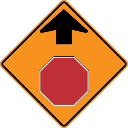 Stop Ahead Sticker