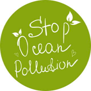 Stop Ocean Pollution Green Sticker